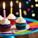 mini bolinhos de aniversário