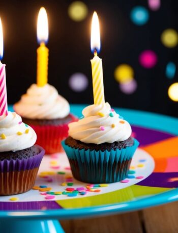 mini bolinhos de aniversário